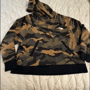 North face camo hoodie